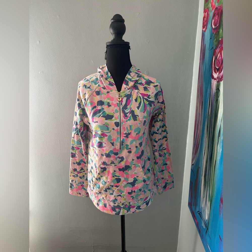 Lilly Pulitzer skipper popover UPF 50+ half zip pullover colorful size S